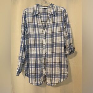 Candie's Blue and White Checkered Shirt